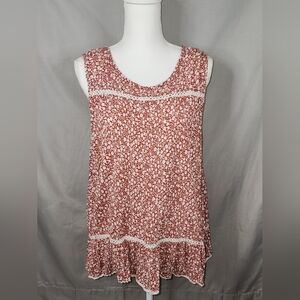 Maeve Red Floral Tank Top